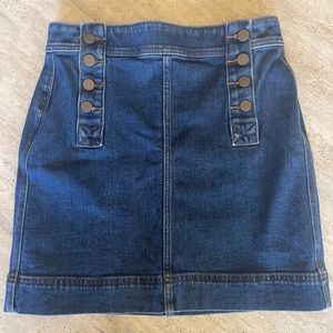 Loft Outlet Button Denim Mini Skirt
